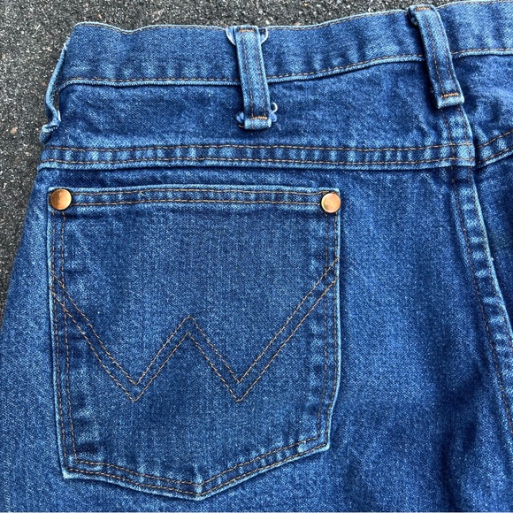 Wrangler 936DSD‎ Blue Demin Jeans Dark Wash Men Size 33x31 Cowboy Boot Cut - Picture 6 of 10